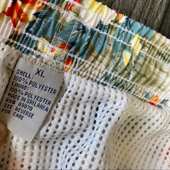 Vintage Swim Trunks BIMINI BAY Tropical Lined XL - Picture 2 of 3